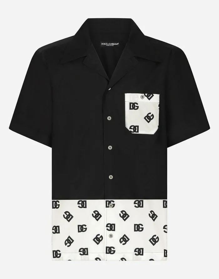 Dolce and Gabbana Shirts Men Silk Hawaiian Shirt Multicolor