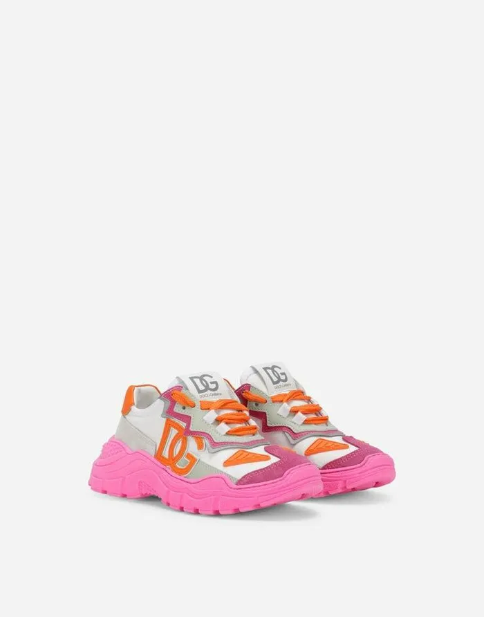 Dolce and Gabbana Shoes 2438 Children Calfskin Daymaster Sneakers Multicolor Dolce and Gabbana Shoes 2438 Children Calfskin Daymaster Sneakers Multicolor