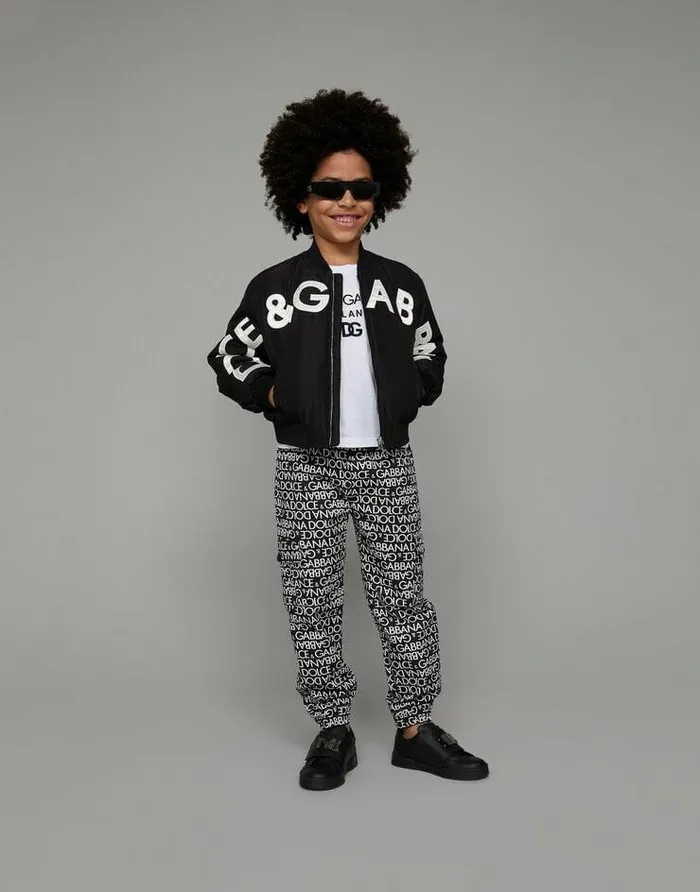Dolce and Gabbana Shoes 2438 Children Calfskin Portofino Sneakers Black Dolce and Gabbana Shoes 2438 Children Calfskin Portofino Sneakers Black