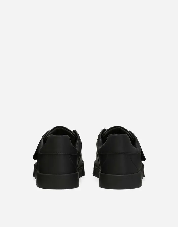Dolce and Gabbana Shoes 2438 Children Calfskin Portofino Sneakers Black Dolce and Gabbana Shoes 2438 Children Calfskin Portofino Sneakers Black