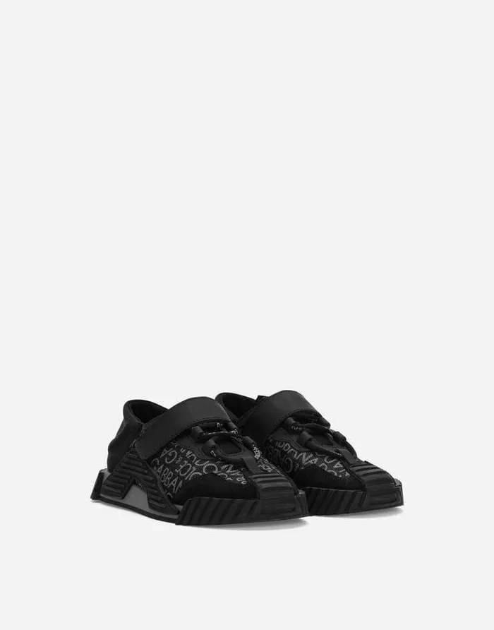 Dolce and Gabbana Shoes 2438 Children Coated Jacquard NS1 Sneakers Multicolor Dolce and Gabbana Shoes 2438 Children Coated Jacquard NS1 Sneakers Multicolor