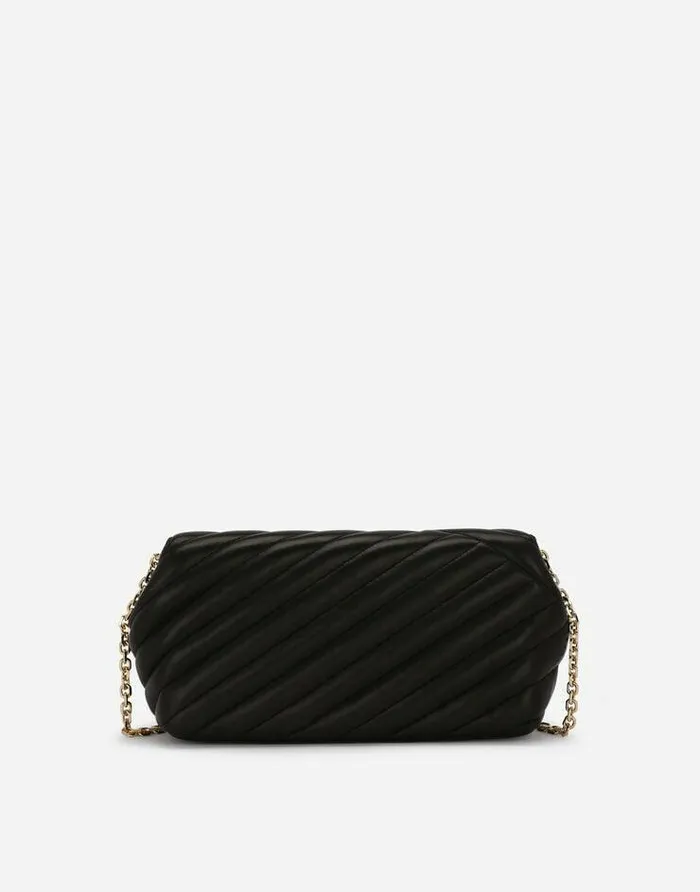 Dolce and Gabbana Shoulder And Crossbody Bags Women Medium Lop Bag In Quilted Nappa Leather Black Dolce and Gabbana Shoulder And Crossbody Bags Women Medium Lop Bag In Quilted Nappa Leather Black