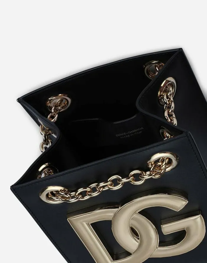 Dolce and Gabbana Shoulder And Crossbody Bags Women Small Calfskin 35 Shoulder Bag Black Dolce and Gabbana Shoulder And Crossbody Bags Women Small Calfskin 35 Shoulder Bag Black
