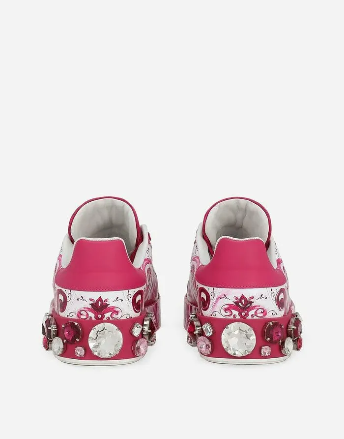 Dolce and Gabbana Sneakers Women Calfskin Portofino Sneakers Multicolor Dolce and Gabbana Sneakers Women Calfskin Portofino Sneakers Multicolor