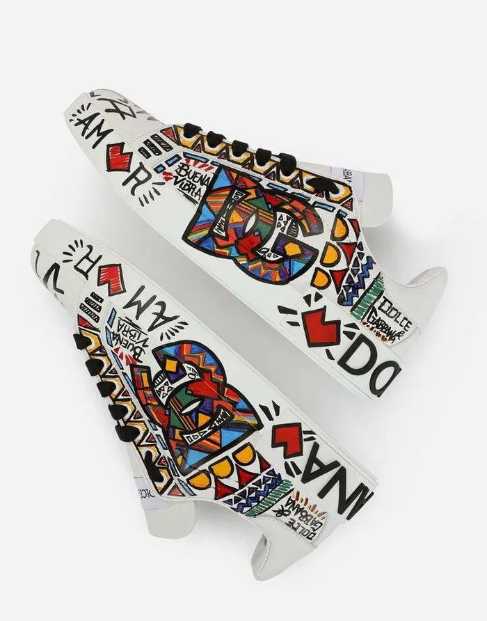 Dolce and Gabbana Sneakers Women Calfskin Portofino Sneakers Multicolor Dolce and Gabbana Sneakers Women Calfskin Portofino Sneakers Multicolor