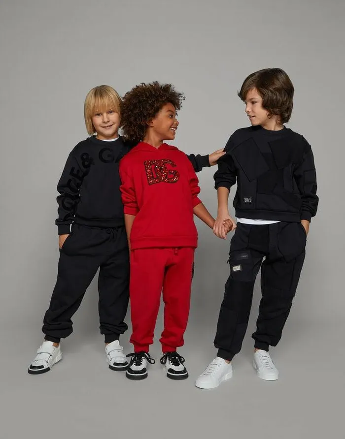 Dolce and Gabbana TShirts And Sweatshirts Children Shortsleeved Jersey Tshirt With DG Logo White Dolce and Gabbana TShirts And Sweatshirts Children Shortsleeved Jersey Tshirt With DG Logo White