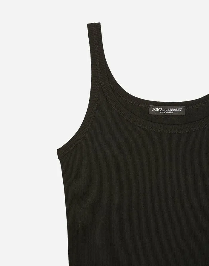 Dolce and Gabbana TShirts And Sweatshirts Women Finerib Tank Top Black Dolce and Gabbana TShirts And Sweatshirts Women Finerib Tank Top Black