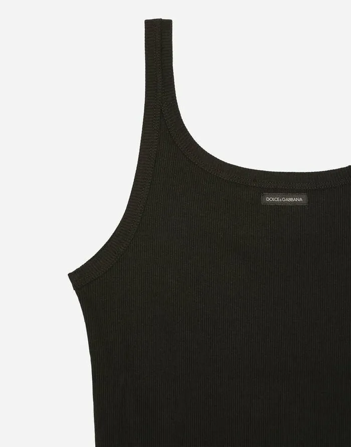 Dolce and Gabbana TShirts And Sweatshirts Women Finerib Tank Top Black Dolce and Gabbana TShirts And Sweatshirts Women Finerib Tank Top Black
