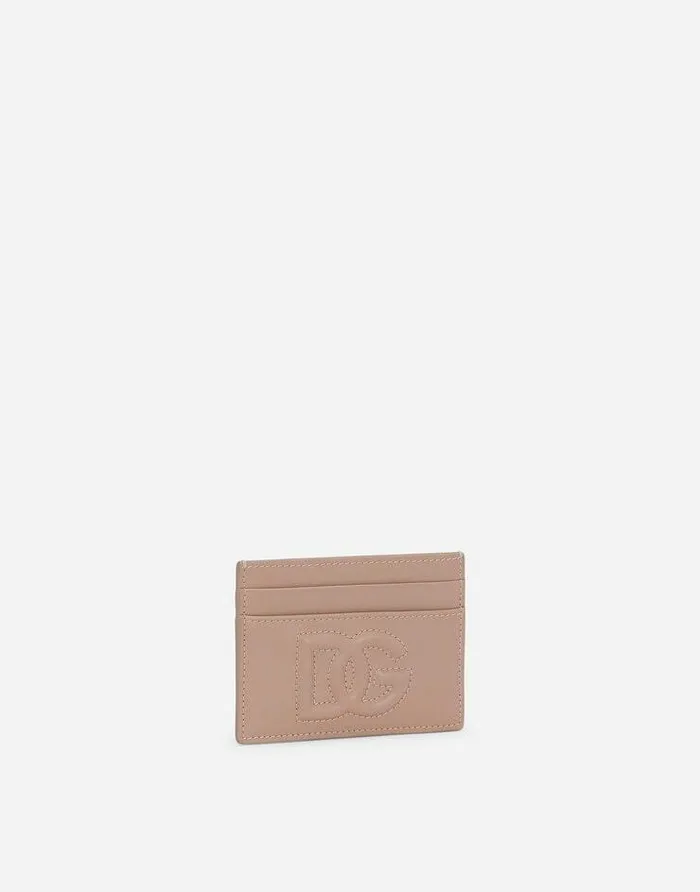 Dolce and Gabbana Wallets And Small Leather Goods Women DG Logo Card Holder Pale Pink Dolce and Gabbana Wallets And Small Leather Goods Women DG Logo Card Holder Pale Pink