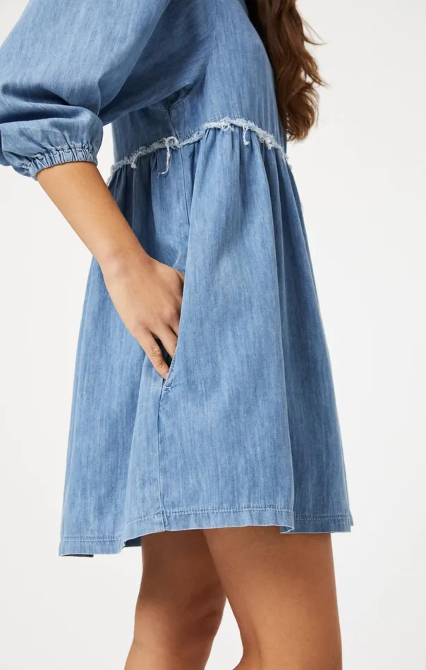 Dory Dress In Mid Blue Light Denim Women Mavi Jeans Dresses and Skirts Dory Dress In Mid Blue Light Denim Women Mavi Jeans Dresses and Skirts