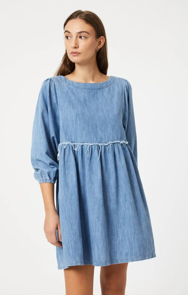 Dory Dress In Mid Blue Light Denim Women Mavi Jeans Dresses and Skirts Dory Dress In Mid Blue Light Denim Women Mavi Jeans Dresses and Skirts
