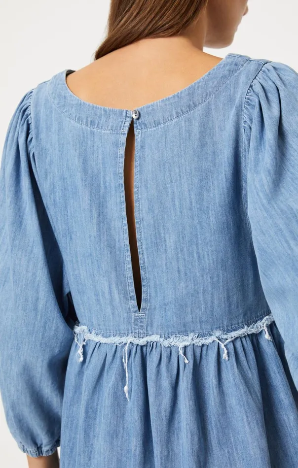 Dory Dress In Mid Blue Light Denim Women Mavi Jeans Dresses and Skirts Dory Dress In Mid Blue Light Denim Women Mavi Jeans Dresses and Skirts