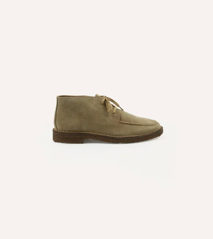 Drake039s Crosby MocToe Chukka Boot Sand Suede 8211 Footwear
