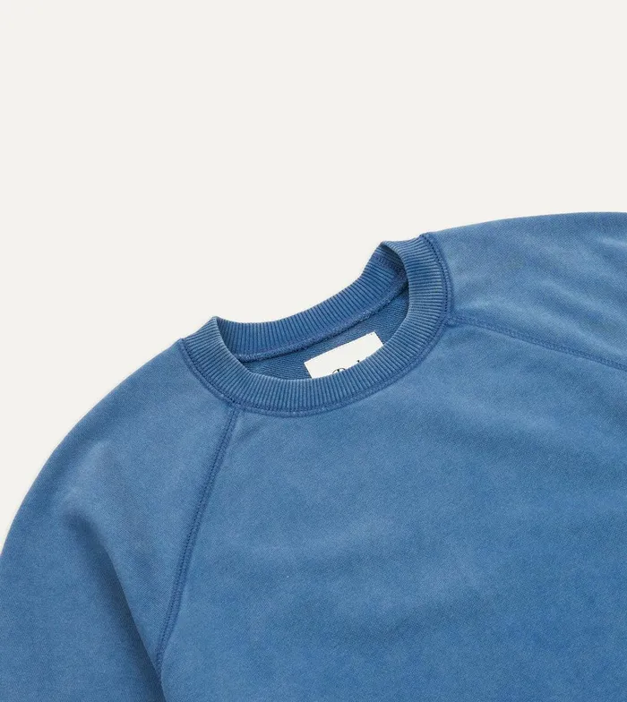 Drake039s Indigo Short Sleeve Crew Neck Cotton Sweatshirt 8211 Clothing
