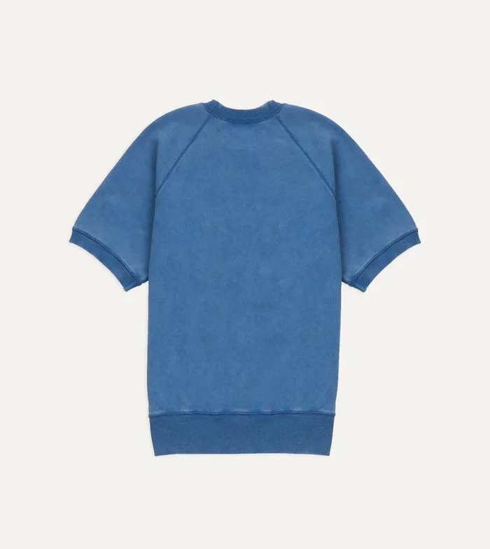 Drake039s Indigo Short Sleeve Crew Neck Cotton Sweatshirt 8211 Clothing