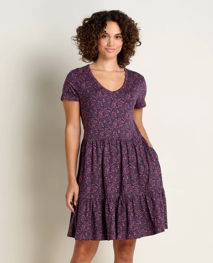 Dresses Marley Tiered Short Sleeve Dress Wild Ginger Spring Print ToadandCo Women8217s