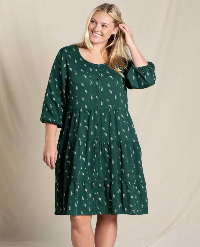 Dresses Women8217s ToadandCo Manzana Tiered Long Sleeve Dress Starshine Print