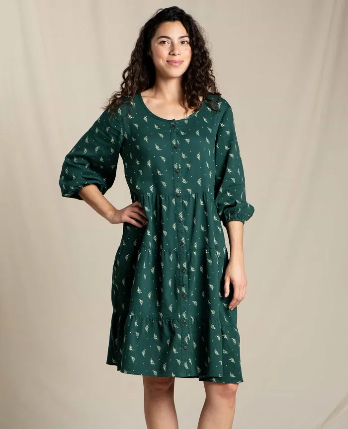 Dresses Women8217s ToadandCo Manzana Tiered Long Sleeve Dress Starshine Print