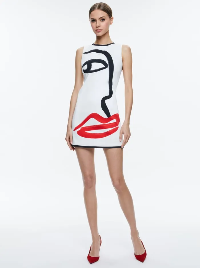Dresses Women Alice Olivia Clyde Mini Dress Lip Lock