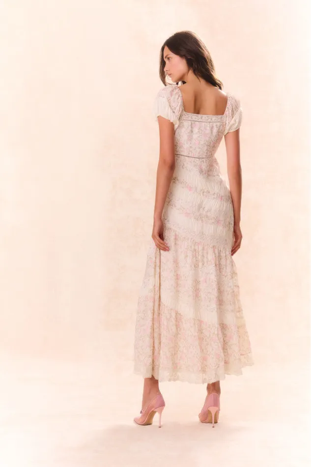 Dresses Women LoveShackFancy Verene Floral Maxi Dress Ivory Blossom