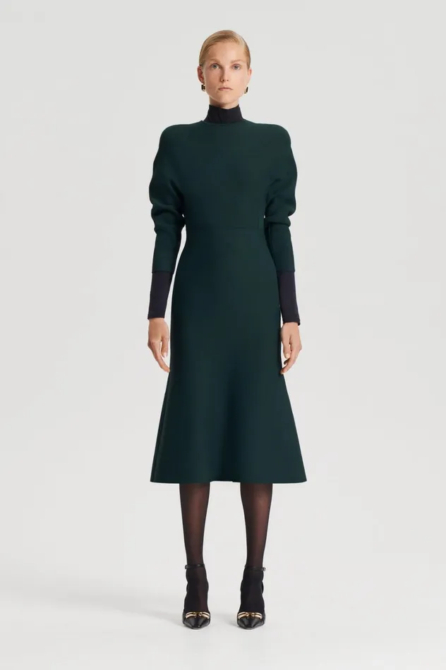 Dresses Women Scanlan Theodore CREPE KNIT COCOON DRESS Darkgreen Dresses Women Scanlan Theodore CREPE KNIT COCOON DRESS Darkgreen