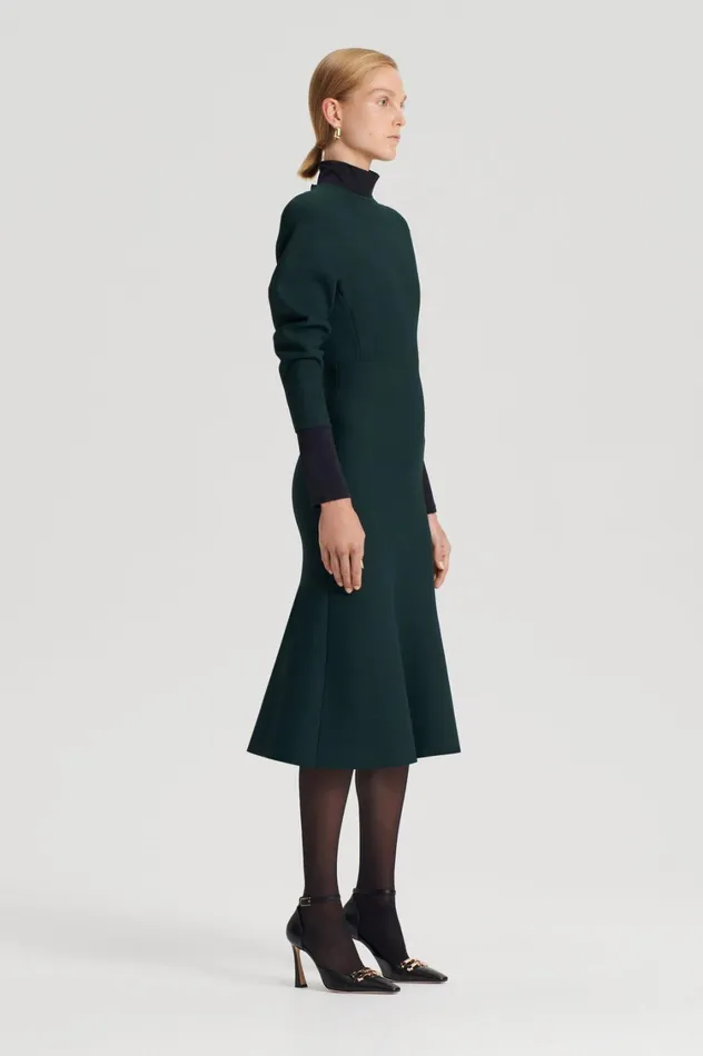 Dresses Women Scanlan Theodore CREPE KNIT COCOON DRESS Darkgreen Dresses Women Scanlan Theodore CREPE KNIT COCOON DRESS Darkgreen