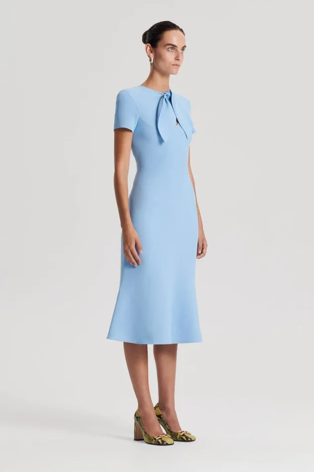 Dresses Women Scanlan Theodore CREPE KNIT CRAVAT DRESS Riviera Dresses Women Scanlan Theodore CREPE KNIT CRAVAT DRESS Riviera