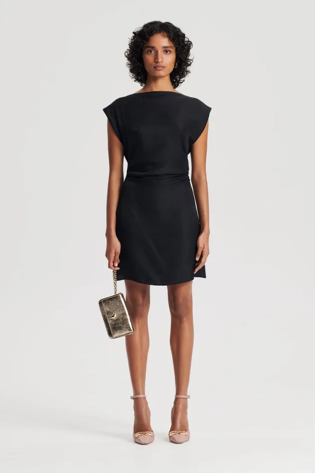 Dresses Women Scanlan Theodore SILK JACQUARD MINI Black