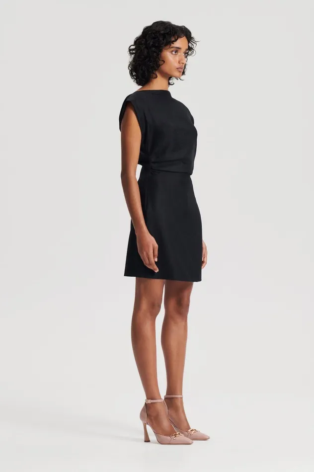 Dresses Women Scanlan Theodore SILK JACQUARD MINI Black Dresses Women Scanlan Theodore SILK JACQUARD MINI Black