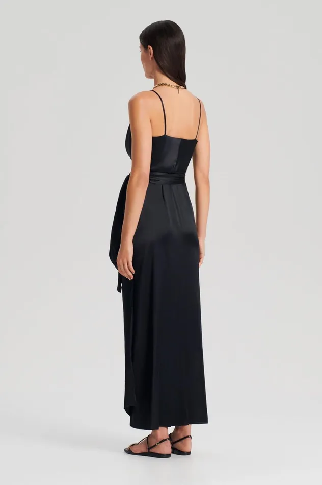 Dresses Women Scanlan Theodore SILK WRAP DRESS Black Dresses Women Scanlan Theodore SILK WRAP DRESS Black