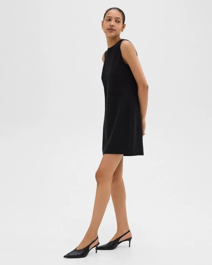 Dresses Women Theory Shift Dress In Admiral Crepe Black