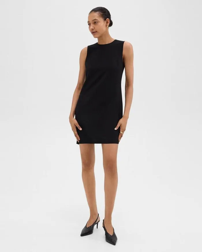 Dresses Women Theory Shift Dress In Admiral Crepe Black
