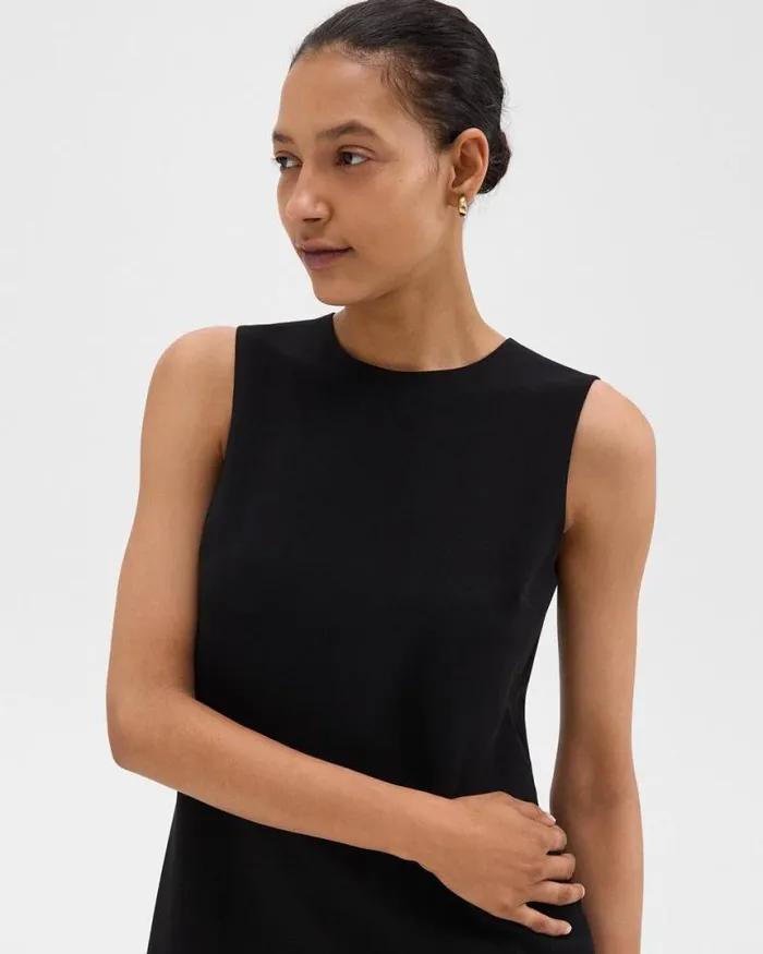Dresses Women Theory Shift Dress In Admiral Crepe Black