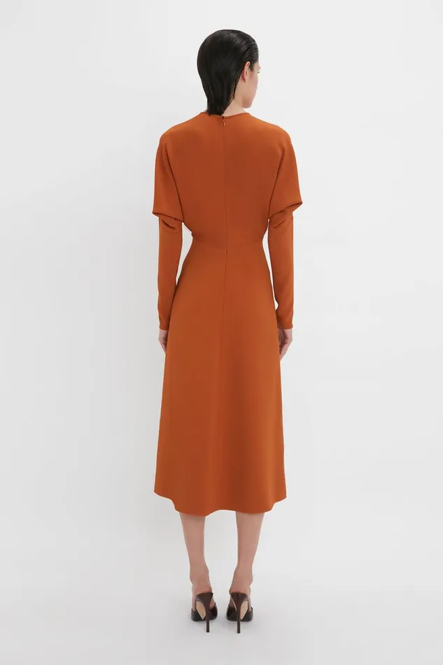 Dresses Women Victoria Beckham Dolman Midi Dress In Russet