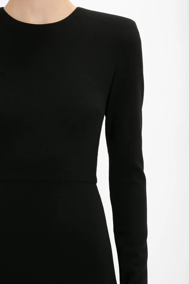 Dresses Women Victoria Beckham Long Sleeve TShirt Fitted Dress In Black