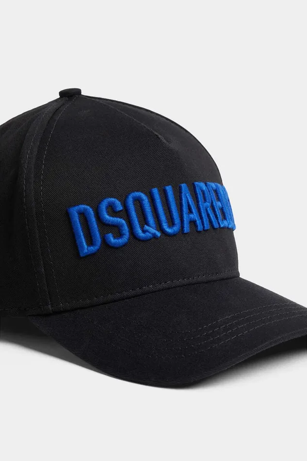 Dsquared2 Headwear Technicolor Embroidered Baseball Cap Blackelectric Blue 8211 Men