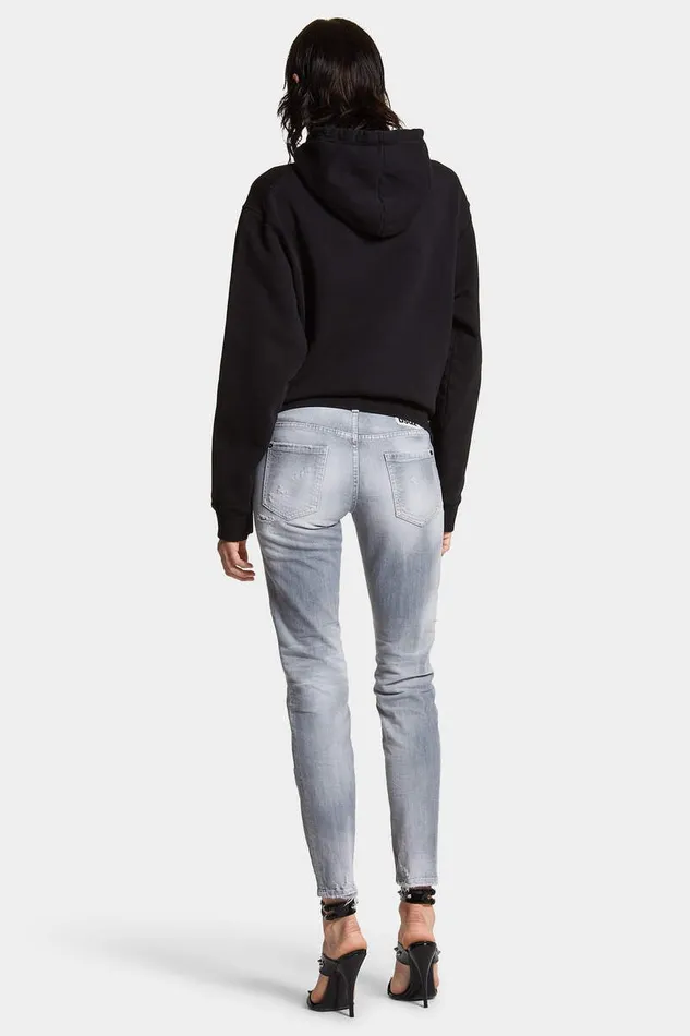 Dsquared2 Jeans Brushed Grey Wash Medium Waist Jennifer Jeans 8211 Women