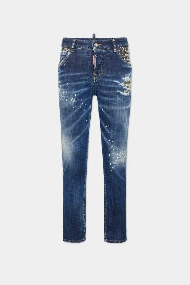 Dsquared2 Jeans Dark Broken Knee Wash Cool Girl Jeans Navy 8211 Women