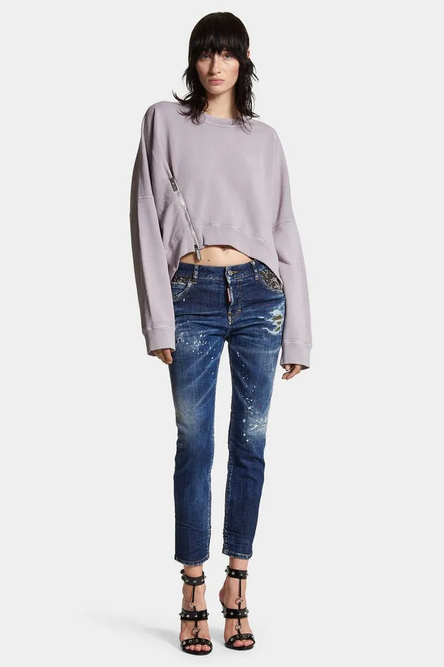 Dsquared2 Jeans Dark Broken Knee Wash Cool Girl Jeans Navy 8211 Women