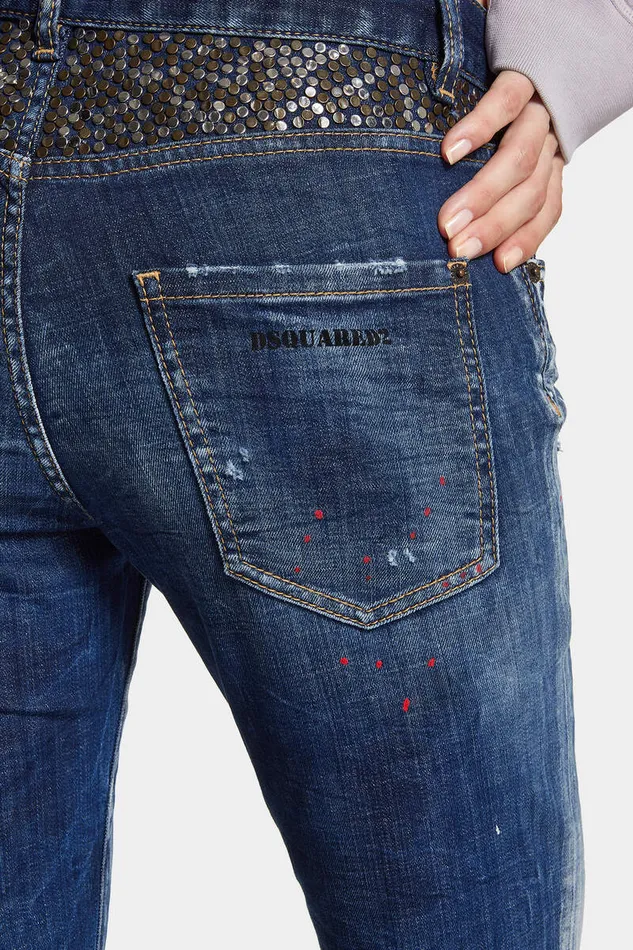 Dsquared2 Jeans Dark Broken Knee Wash Cool Girl Jeans Navy 8211 Women