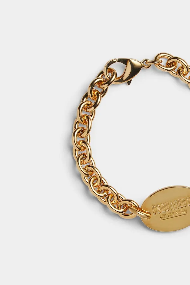 Dsquared2 Jewellery D2 Tag Chain Bracelet Gold 8211 MenWomen