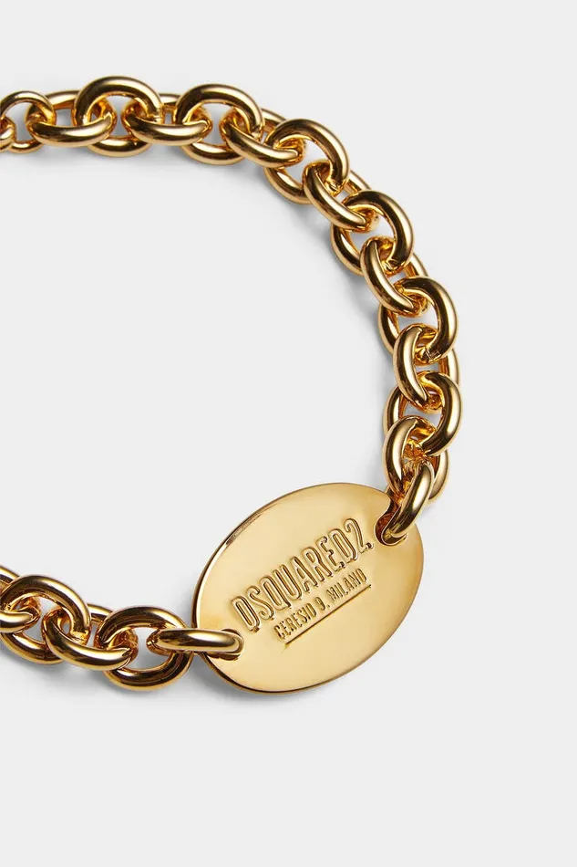 Dsquared2 Jewellery D2 Tag Chain Bracelet Gold 8211 MenWomen