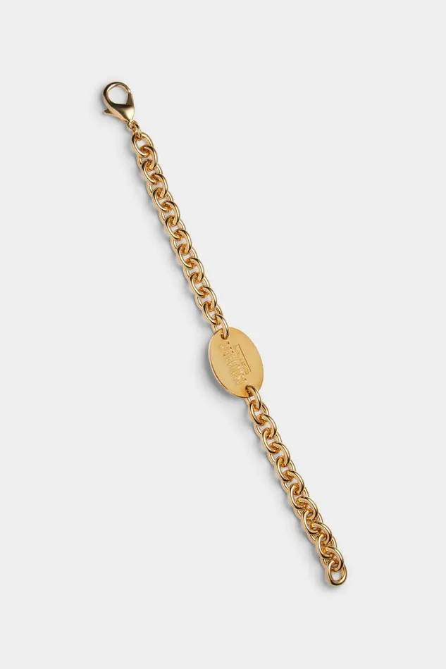 Dsquared2 Jewellery D2 Tag Chain Bracelet Gold 8211 MenWomen