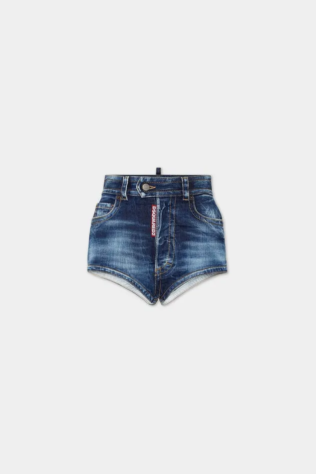 Dsquared2 Shorts Medium Wash Hot Pant Navy 8211 Women