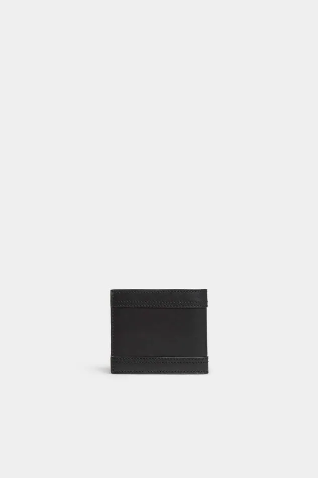 Dsquared2 Small Leather Goods Deep Black Leather Wallet 8211 Men