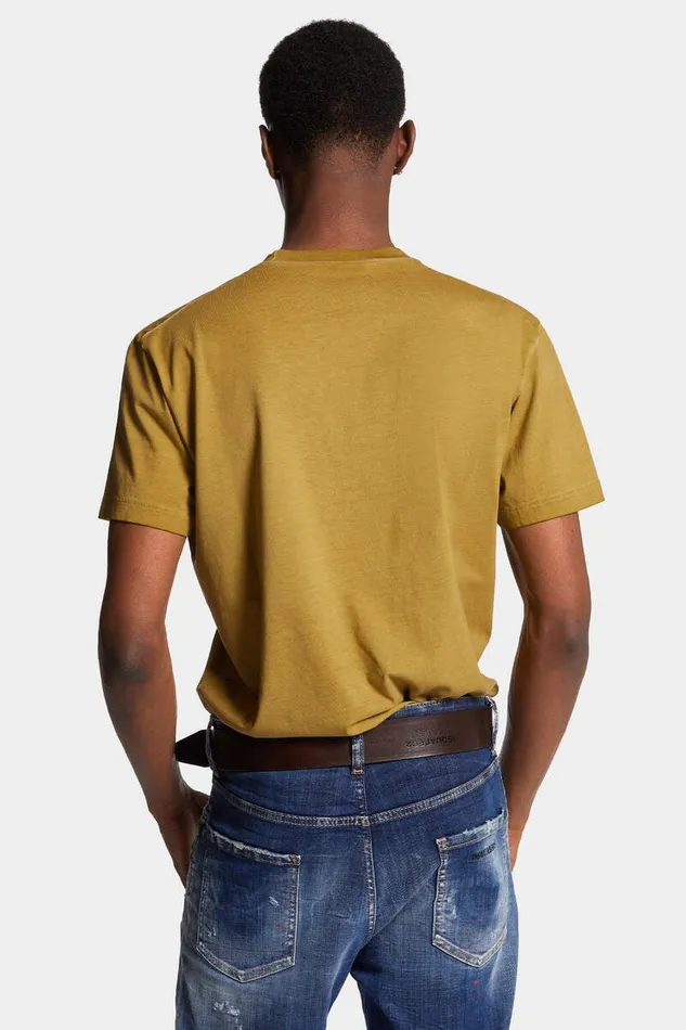 Dsquared2 TShirts and Polo Best Fade Dyed Cool Fit Map TShirt Camel 8211 Men