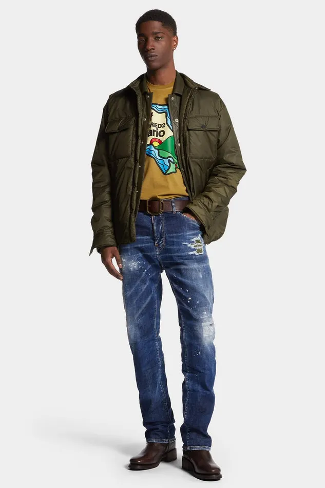 Dsquared2 TShirts and Polo Best Fade Dyed Cool Fit Map TShirt Camel 8211 Men