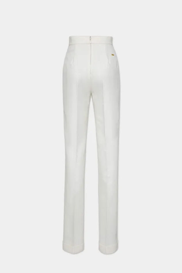 Dsquared2 Trousers Dalma Silky Pant White 8211 Women