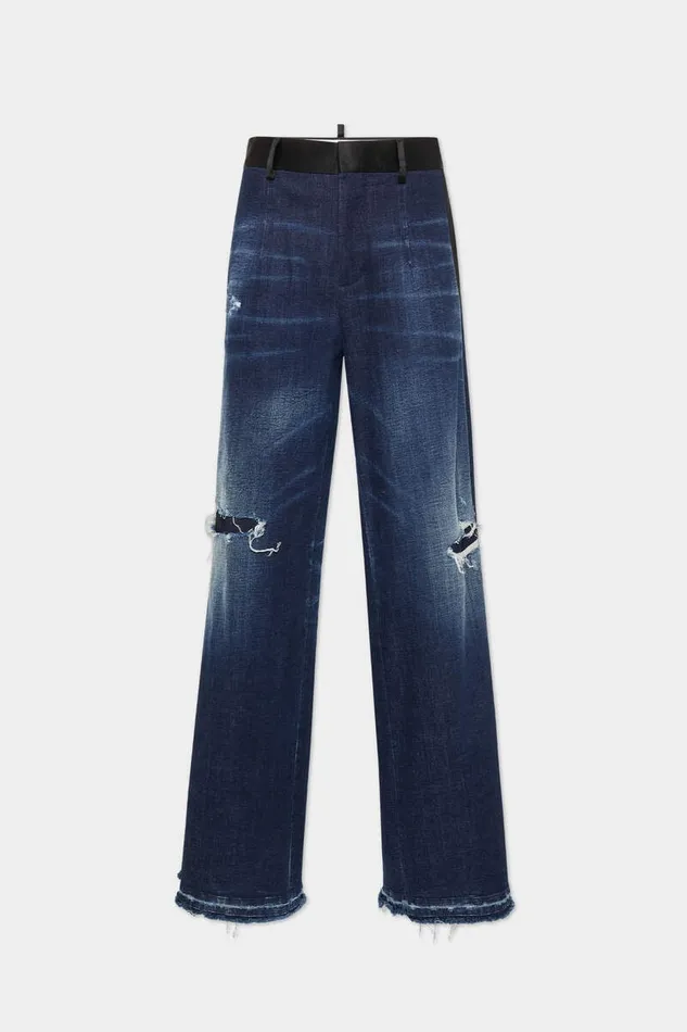 Dsquared2 Trousers Dark Ripped Tuxedo Pant Navy 8211 Women