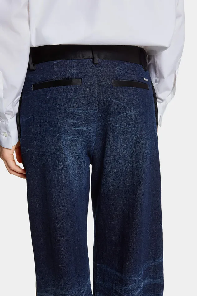 Dsquared2 Trousers Dark Ripped Tuxedo Pant Navy 8211 Women